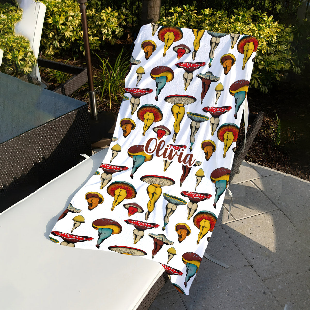 Magic Dance - Personalized Mushroom Beach Towel