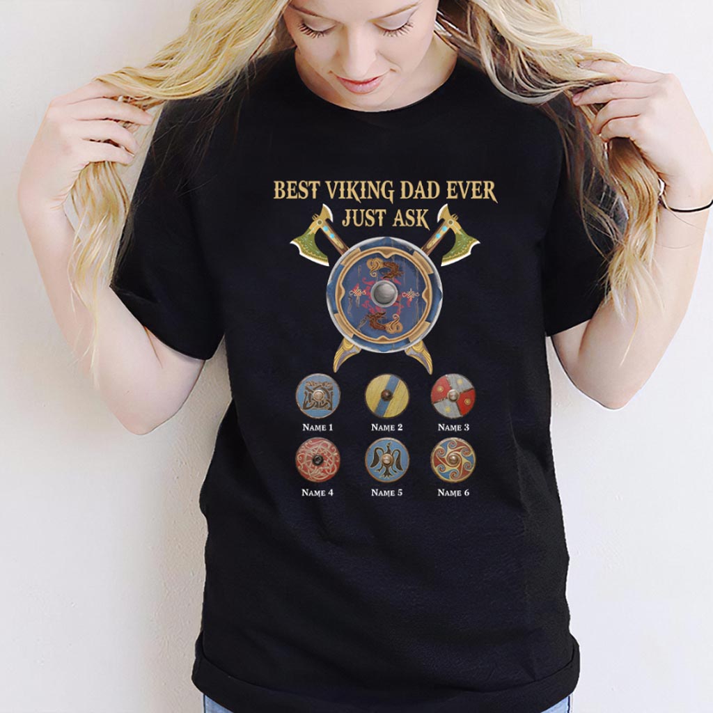 Best Viking Dad Ever Father's Day Personalized Custom T-Shirt