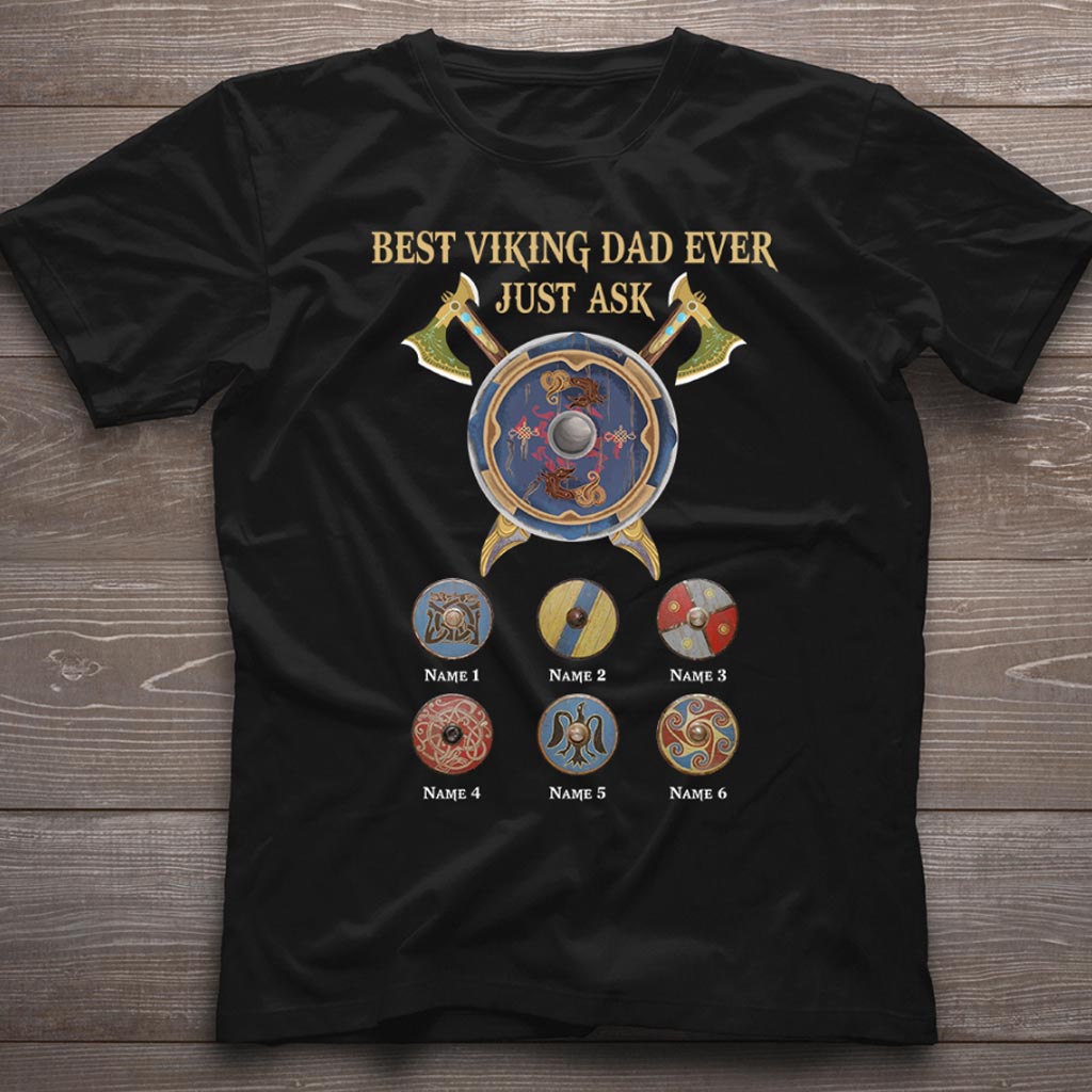 Best Viking Dad Ever Father's Day Personalized Custom T-Shirt