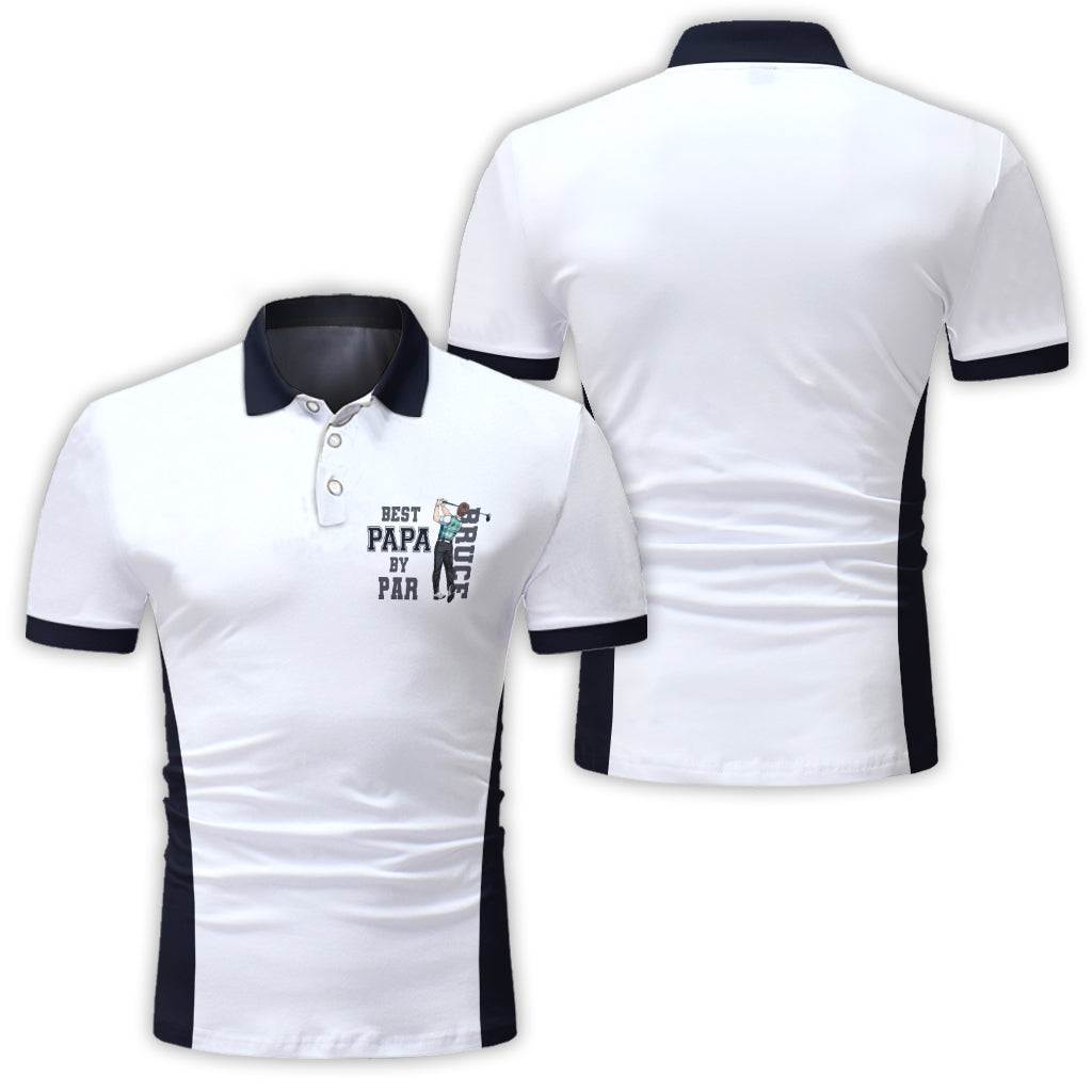 Best Papa By Par - Personalized Golf Polo Shirt