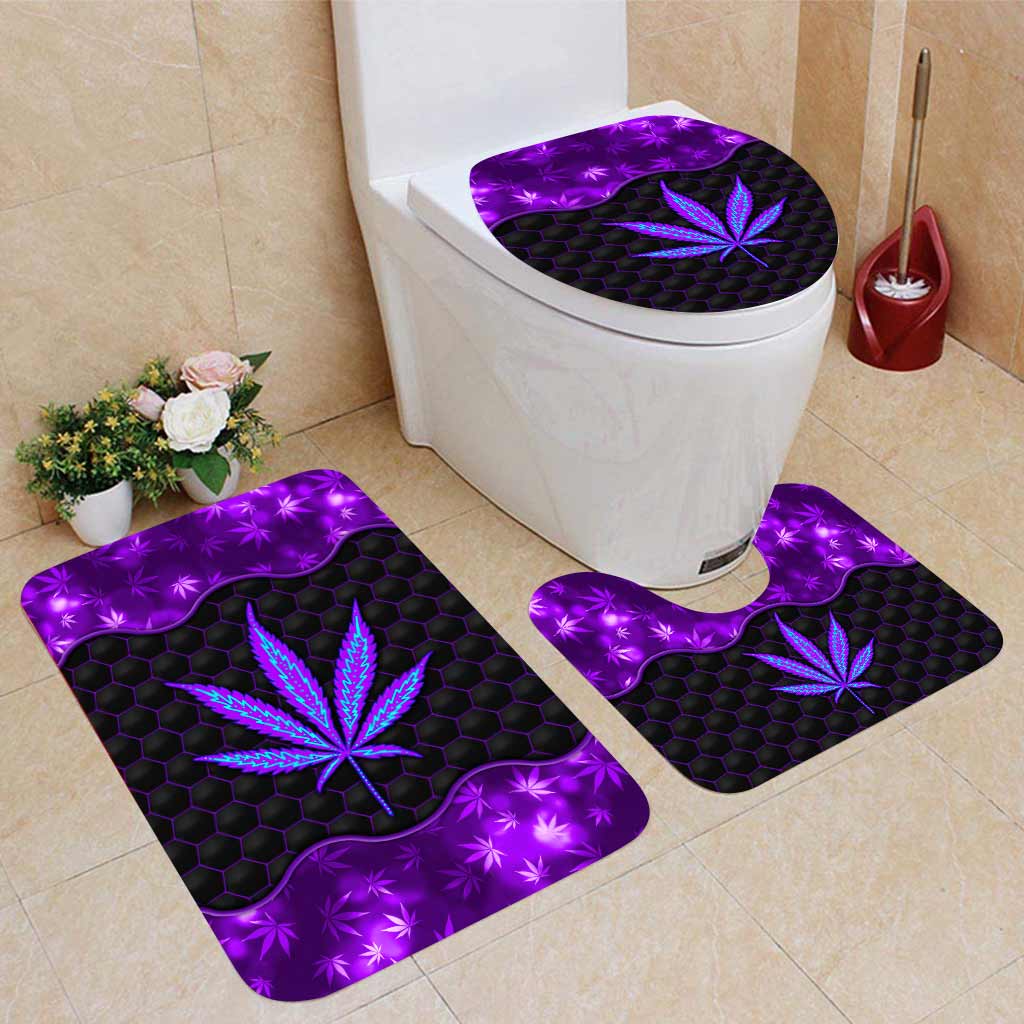 Magic Leaf - Personalized Weed Bathroom Curtain & Mats Set