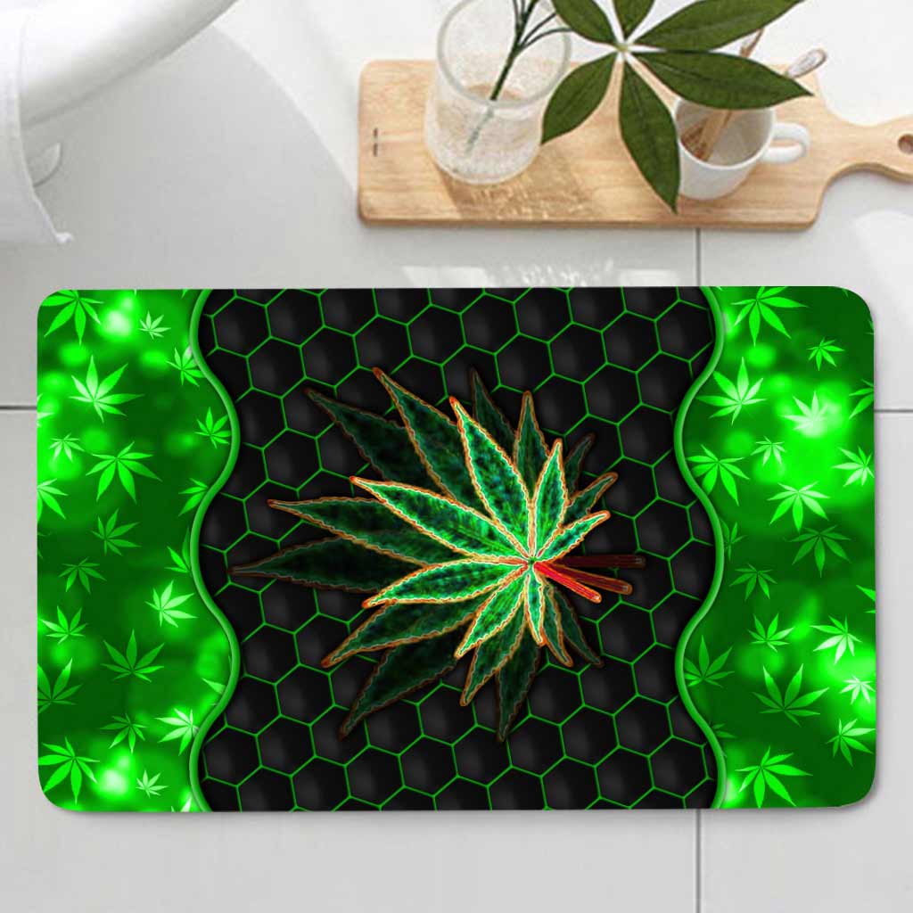 Magic Leaf - Personalized Weed Bathroom Curtain & Mats Set