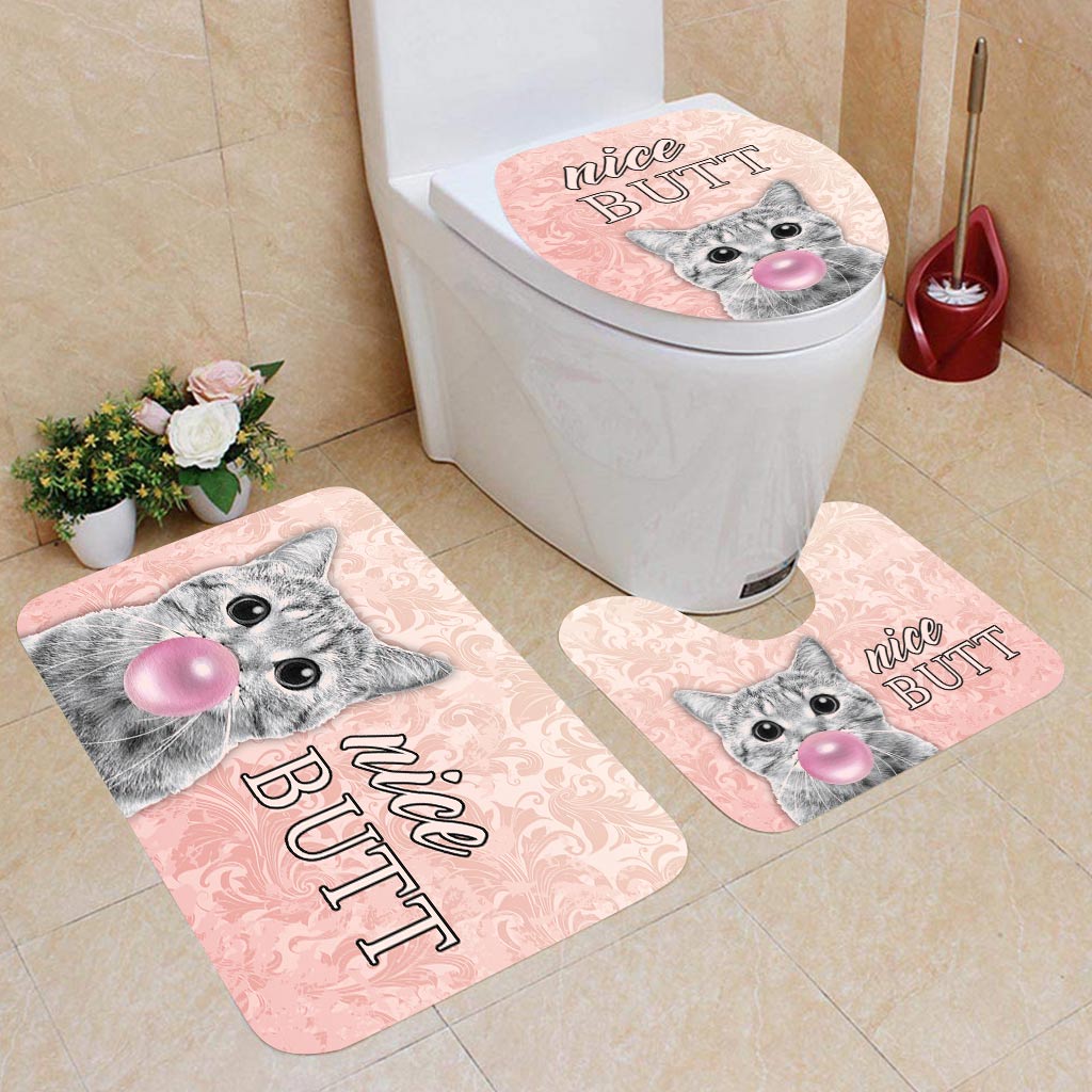 Nice Butt - Cat 3 Pieces Bathroom Mats Set