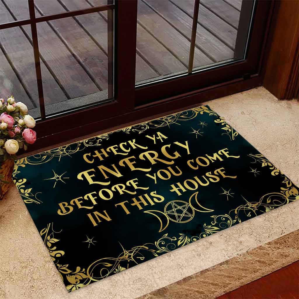 Check Ya Energy - Personalized Witch Doormat