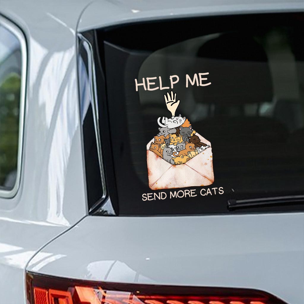 Help Me Send More Cats Decal Full