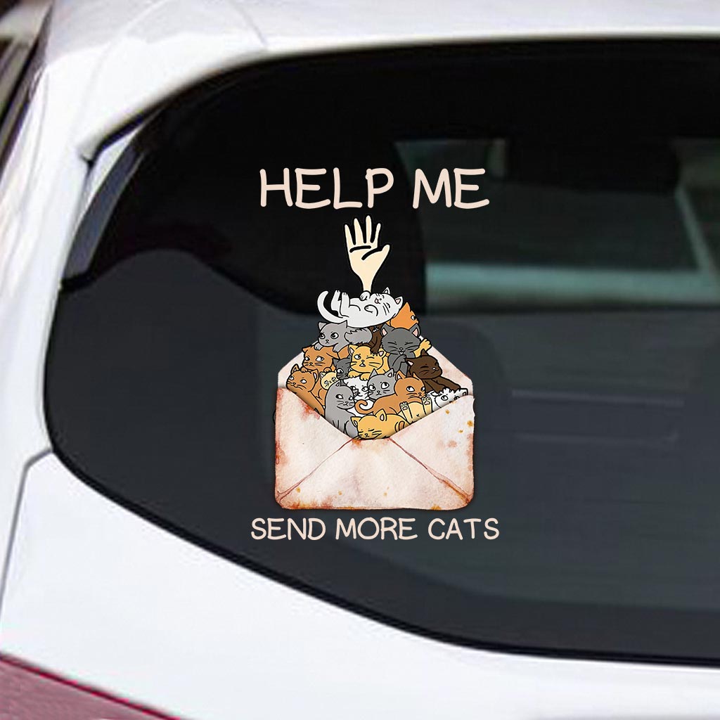 Help Me Send More Cats Decal Full