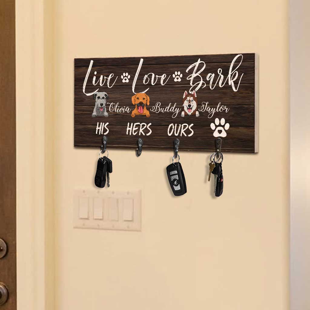 Live Love Bark - Personalized Dog Key Rack