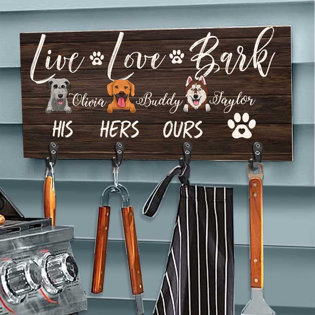 Live Love Bark - Personalized Dog Key Rack