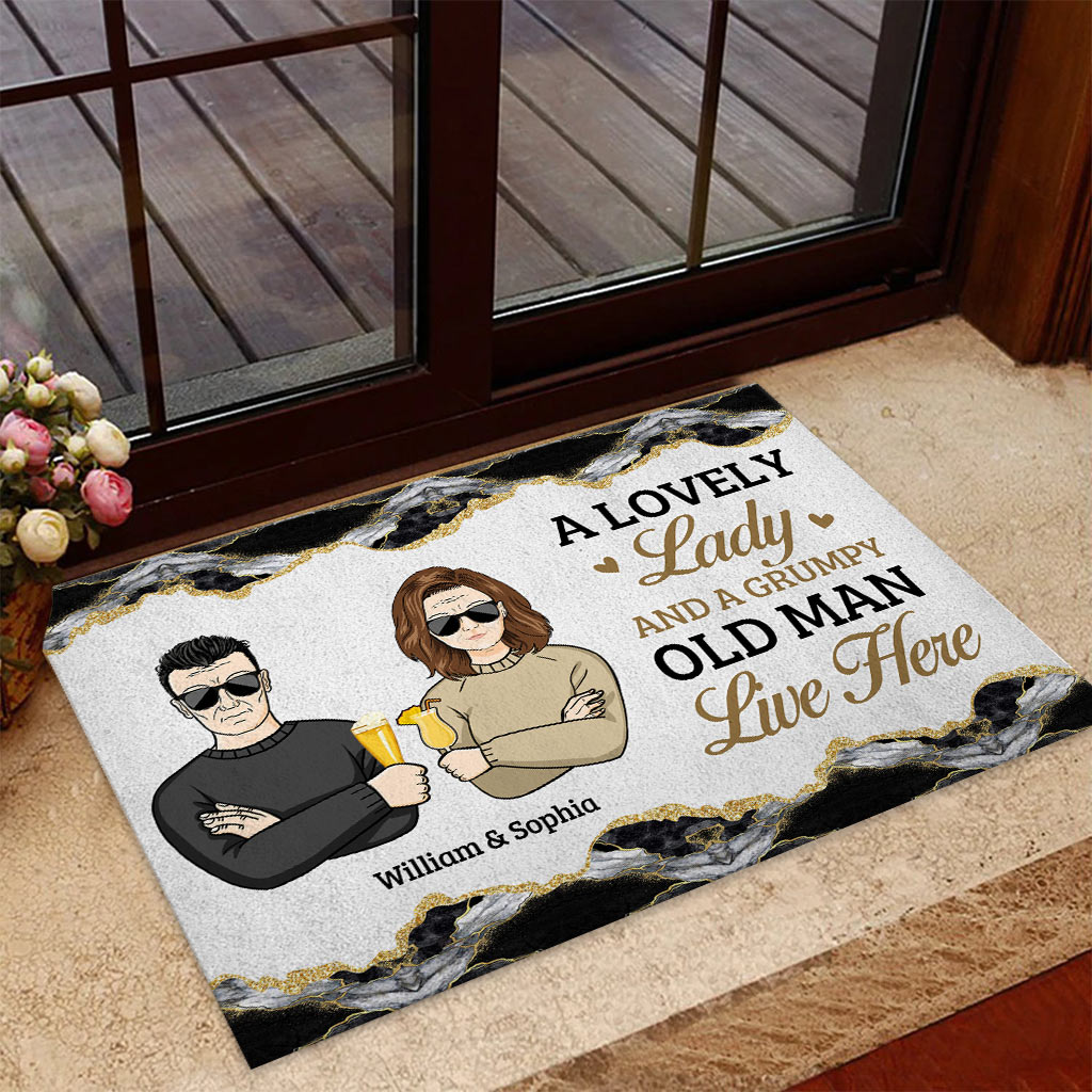 I Want To Grow Old With You - Personalized Couple Doormat