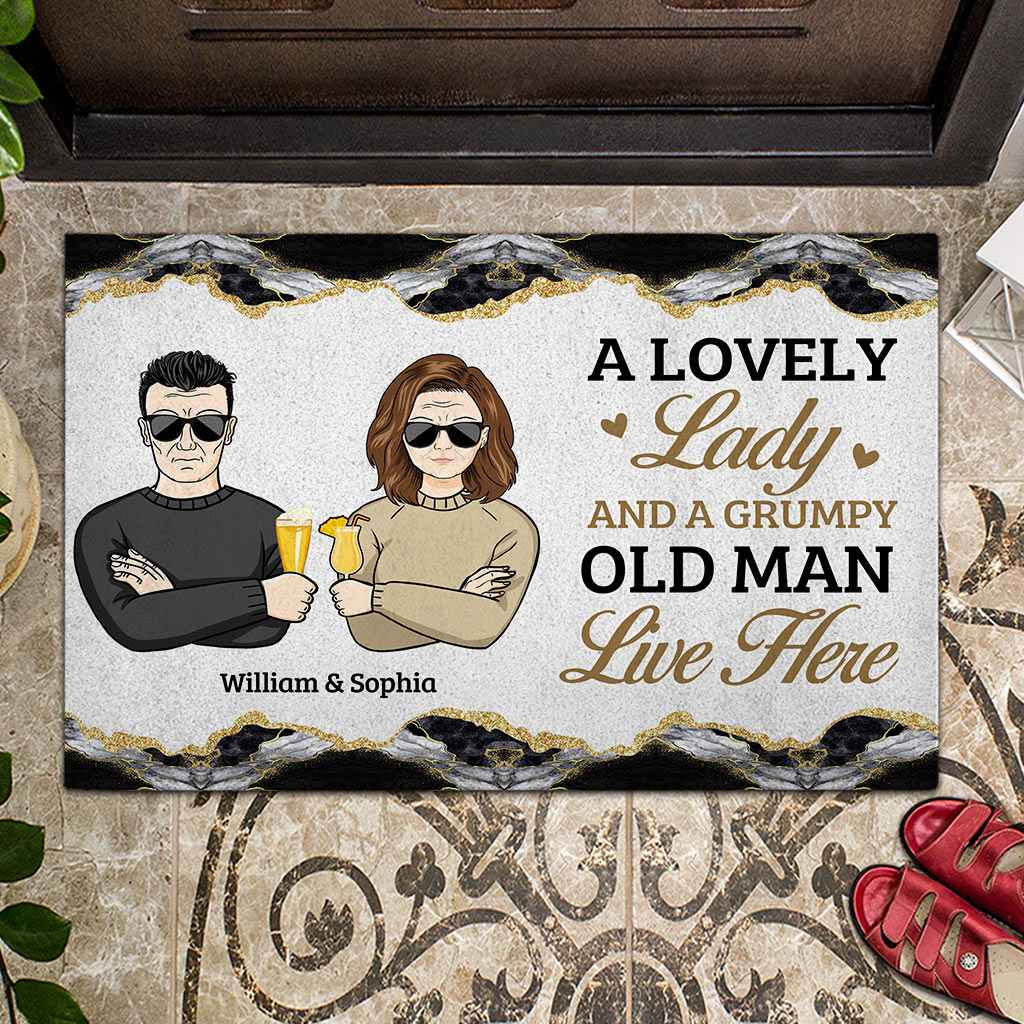 I Want To Grow Old With You - Personalized Couple Doormat