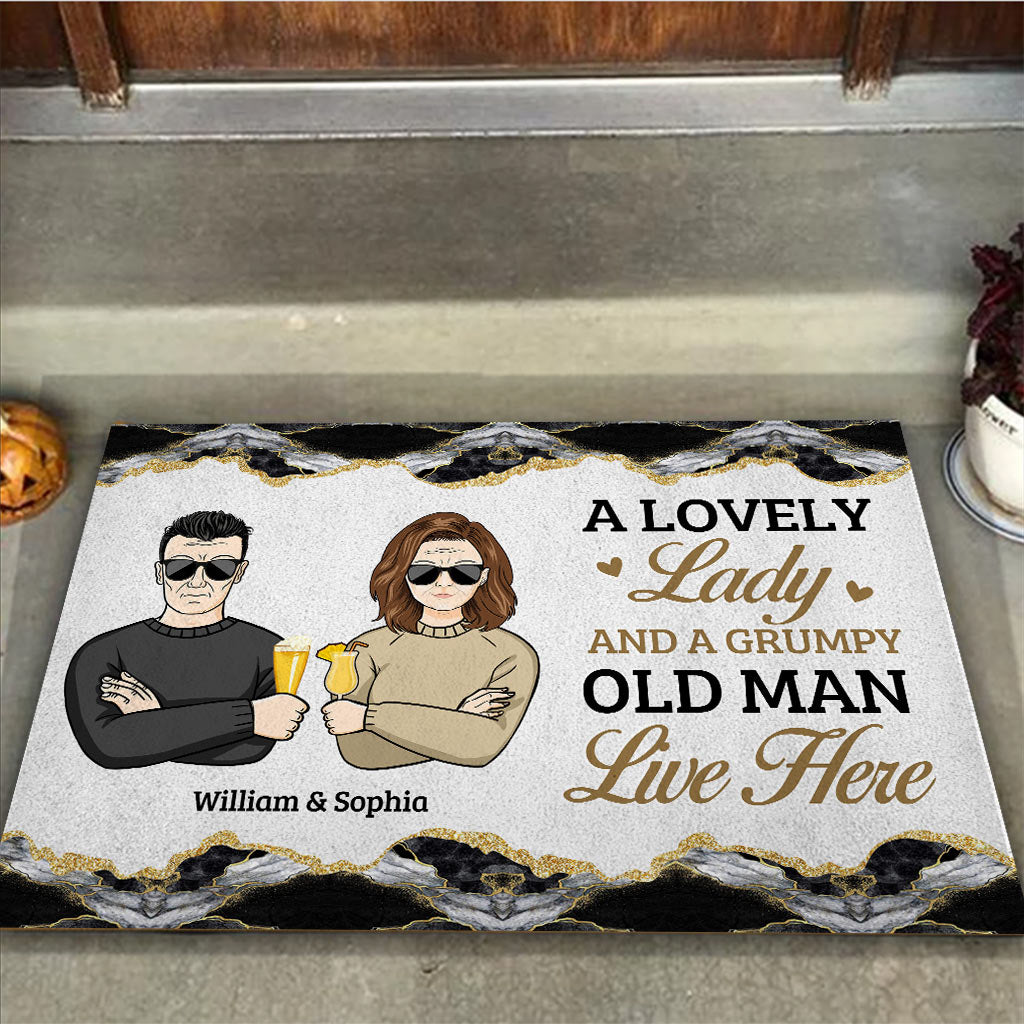 I Want To Grow Old With You - Personalized Couple Doormat