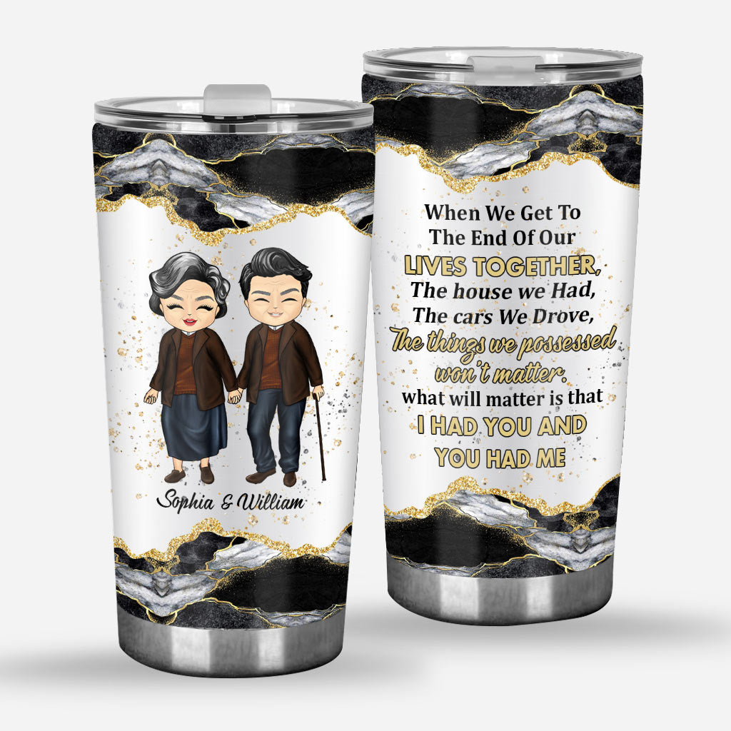 I Want To Grow Old With You - Personalized Couple Tumbler