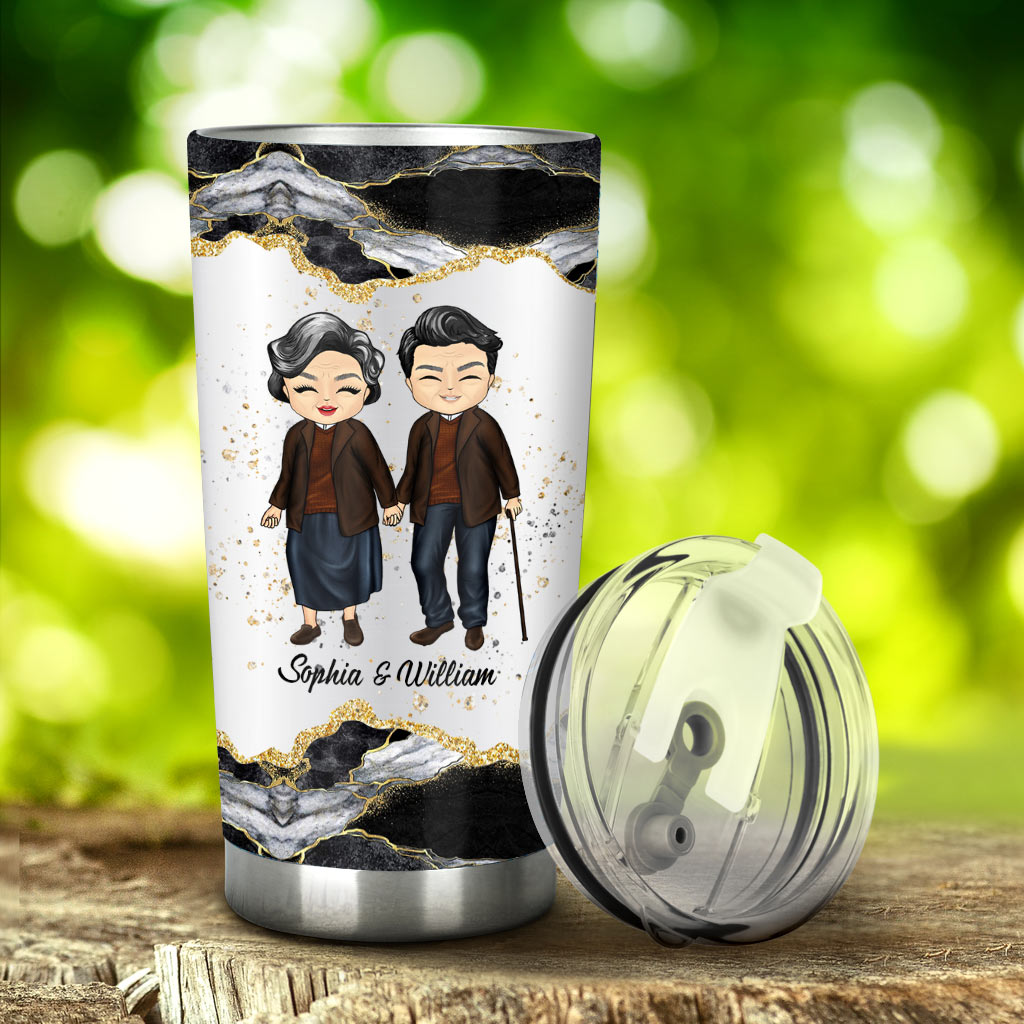 I Want To Grow Old With You - Personalized Couple Tumbler