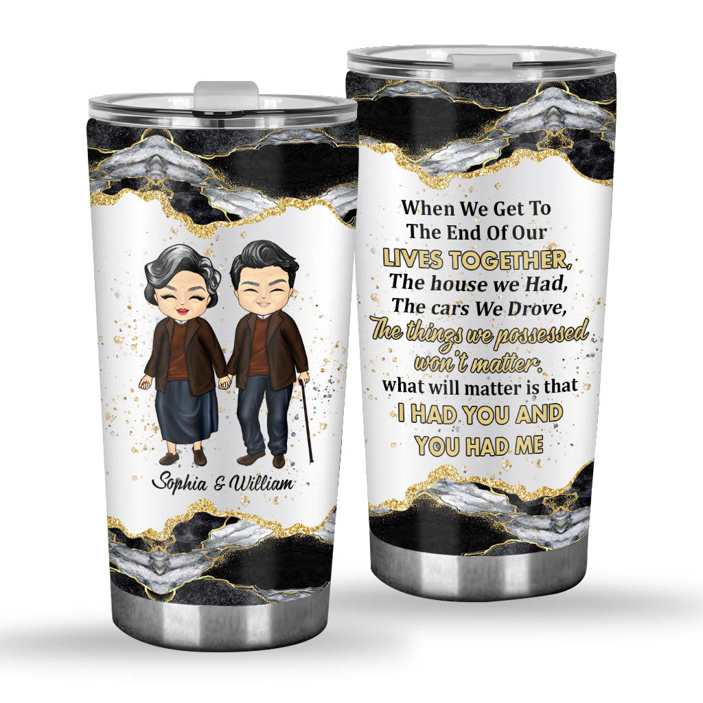 I Want To Grow Old With You - Personalized Couple Tumbler