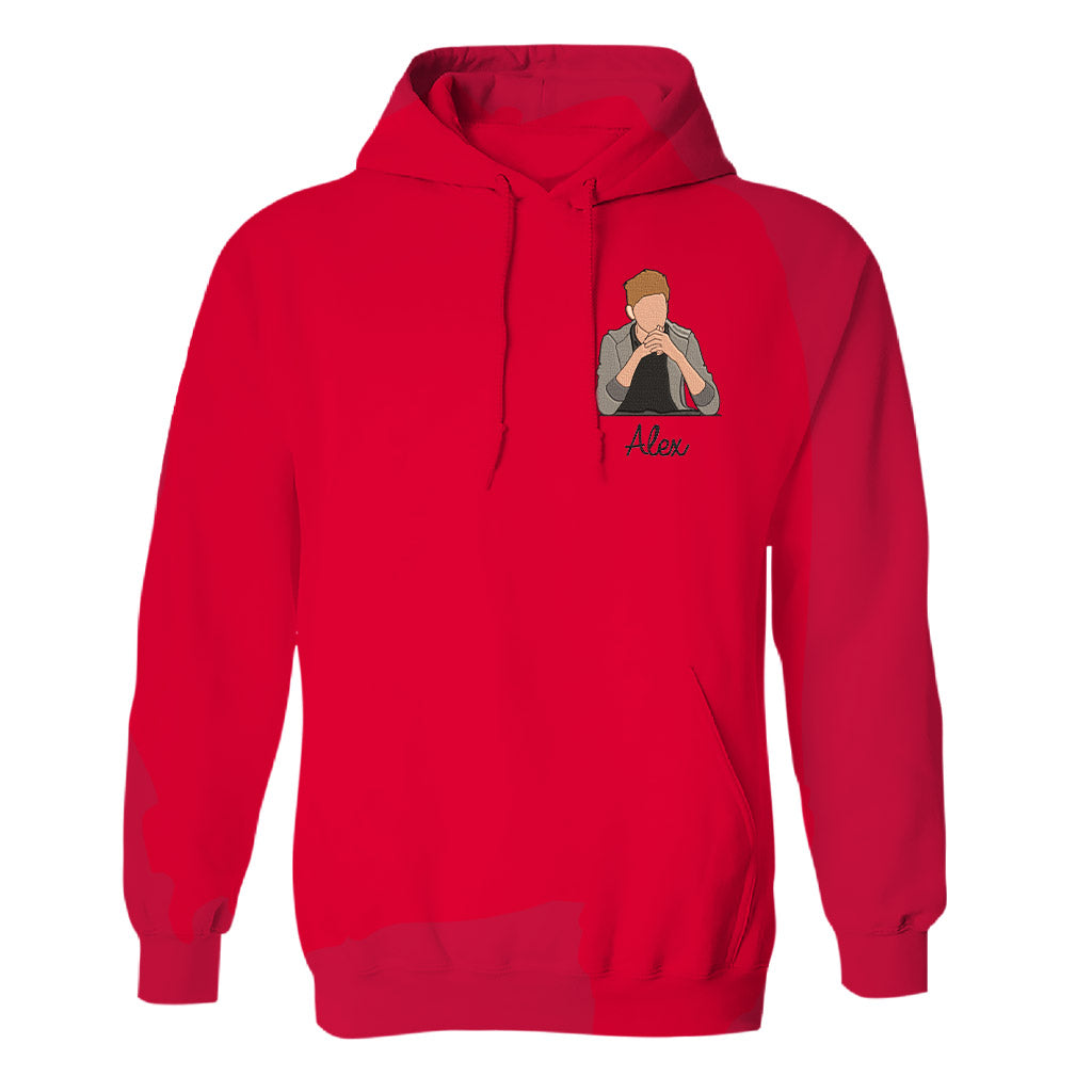 Custom 2D Photo - Personalized grandson Embroidered Hoodie