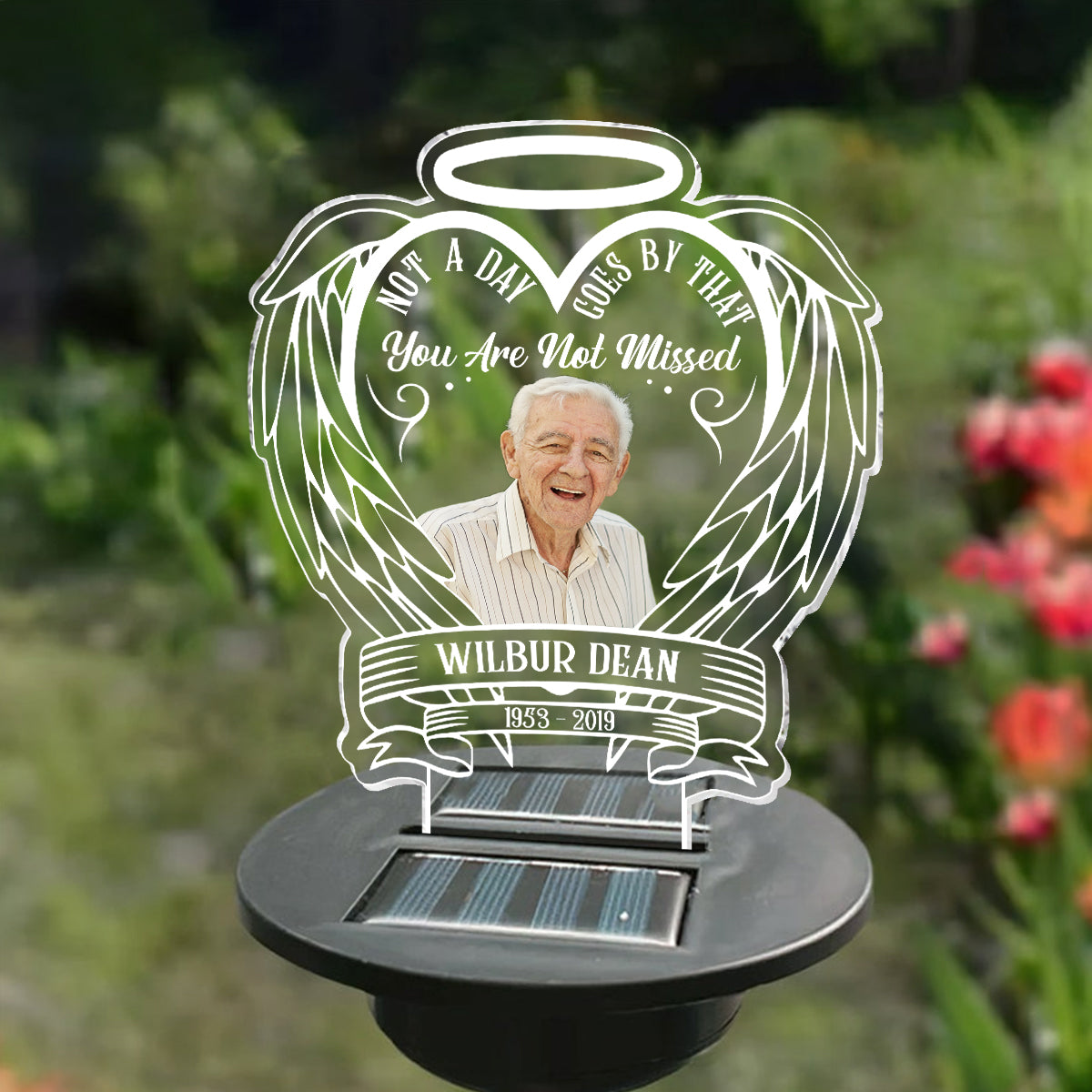 Not A Day Goes By That You Are Not Missed - Memorial gift for loss of  - Personalized Garden Solar Light