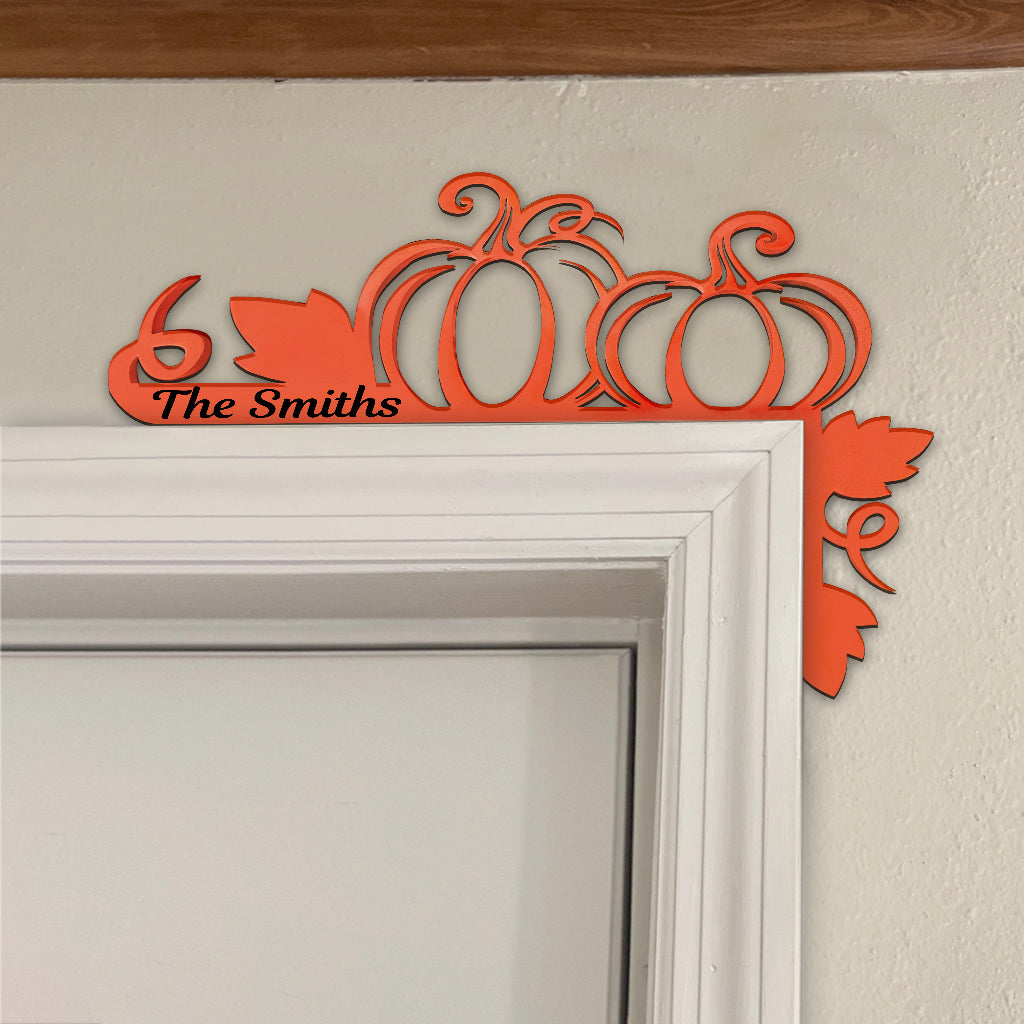 Thanksgiving Pumpkin - Personalized Thanksgiving Door Frame Decoration