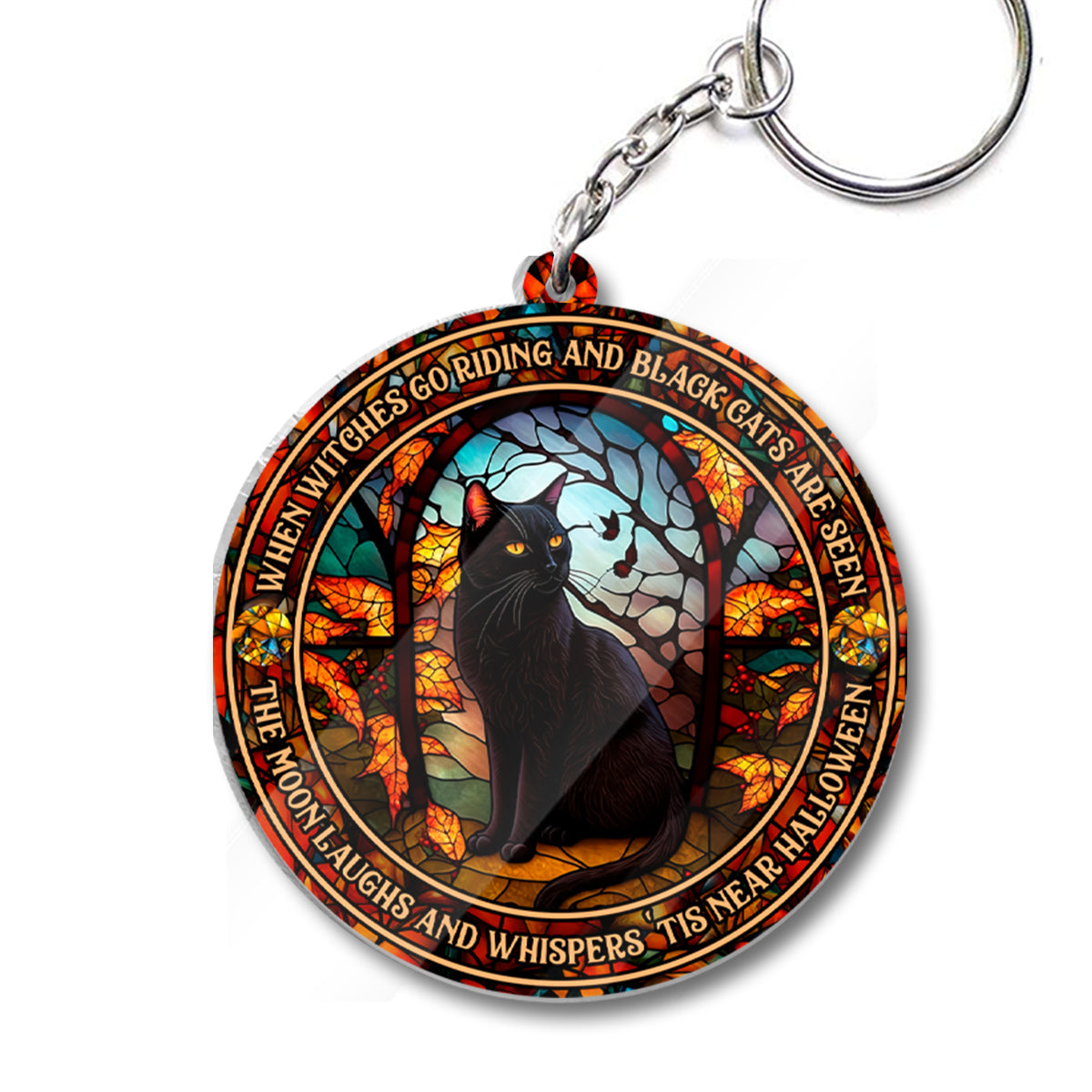 When Witches Go Riding And Black Cats Are Seen Witch - Witch One-sided Keychain