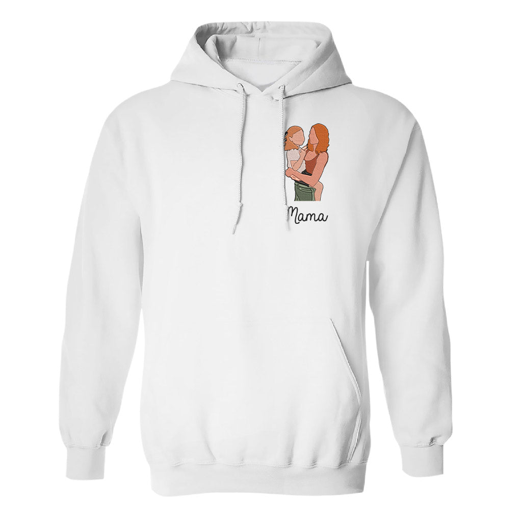 Custom 2D Photo - Personalized Step Mom Embroidered Hoodie