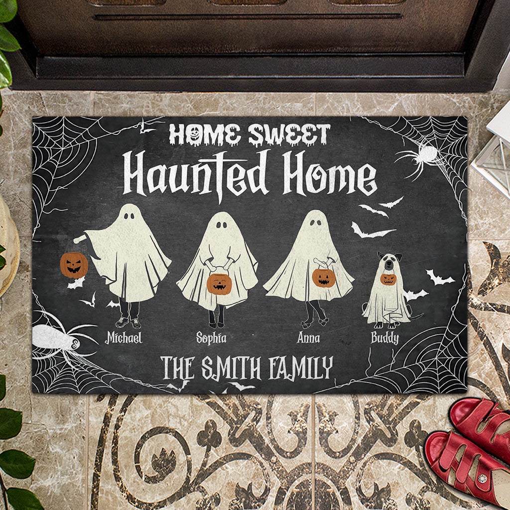 Home Sweet Haunted Home - Personalized Family Doormat