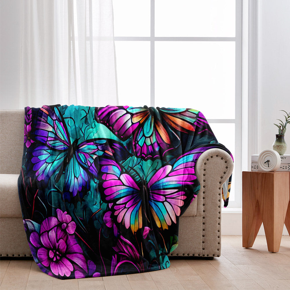 Beautiful Butterflies - Personalized Butterfly Blanket