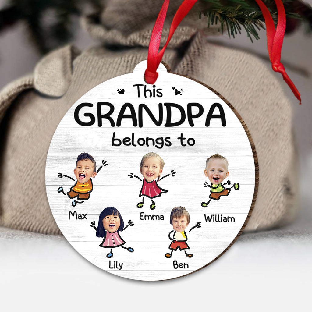 This Grandpa Belongs To - Personalized Grandpa Ornament