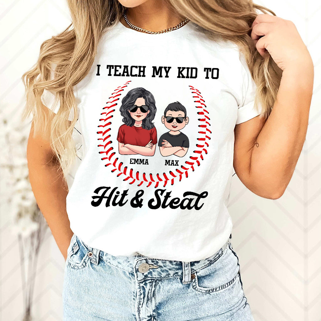 I Teach My Kid - Personalized Baseball T-shirt and Hoodie