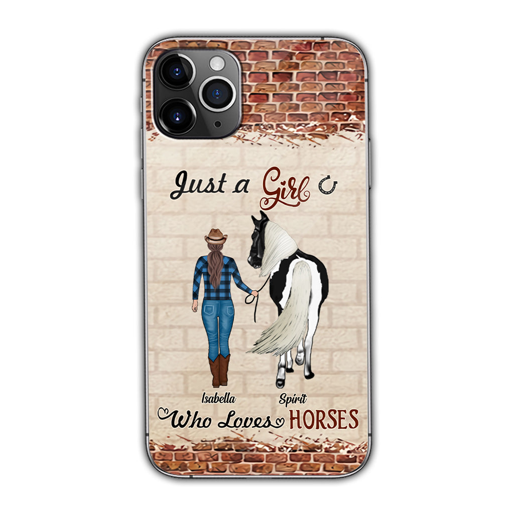 Just A Girl Who Loves Horses - Personalized Horse Phone Case