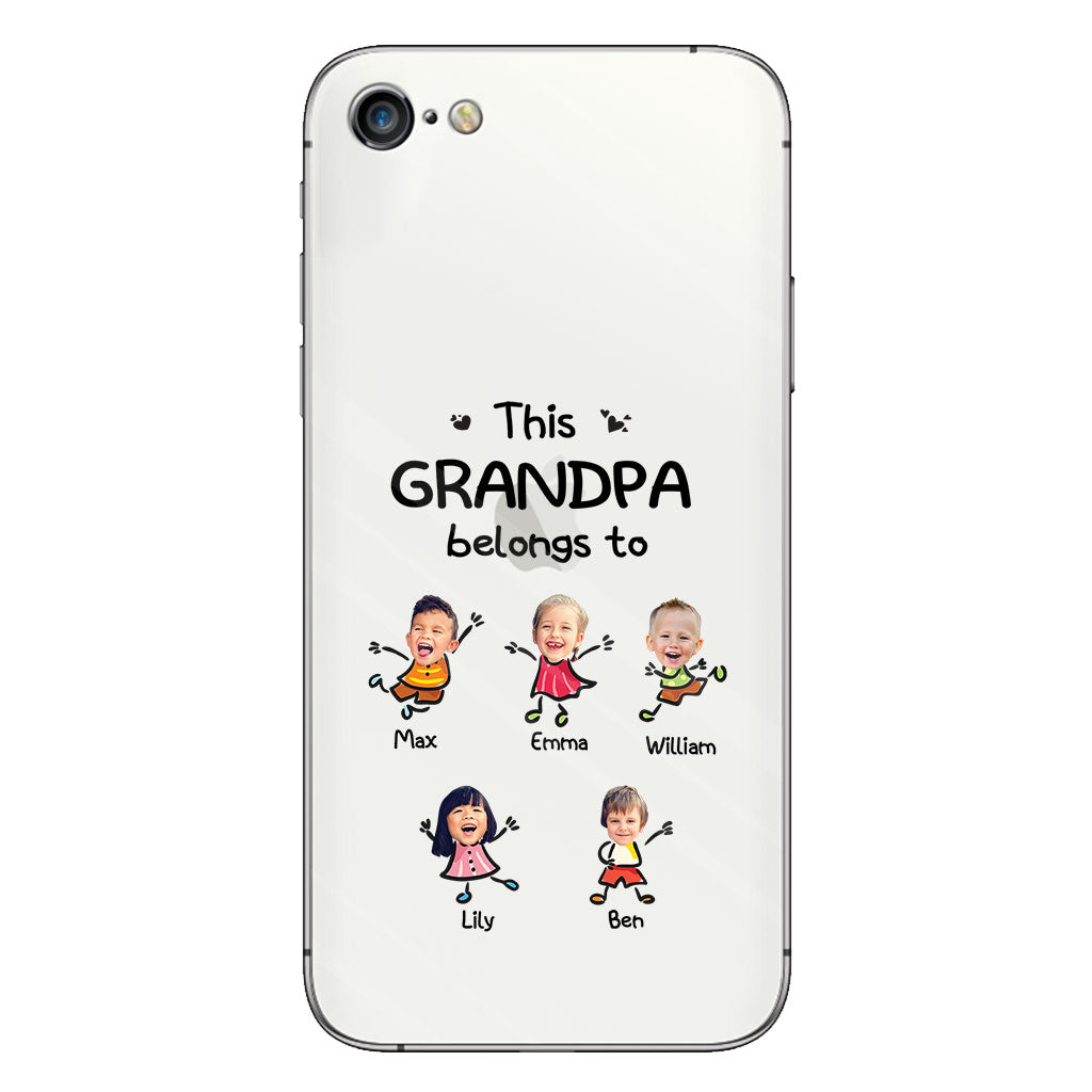 This Grandpa Belongs To - Personalized Grandpa Clear Phone Case