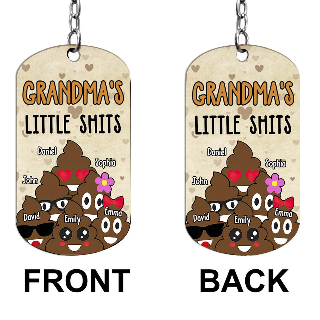 Discover Dad's Little Cuties - Gift for dad, grandma, grandpa, mom, uncle, aunt - Personalized Stainless Steel Keychain