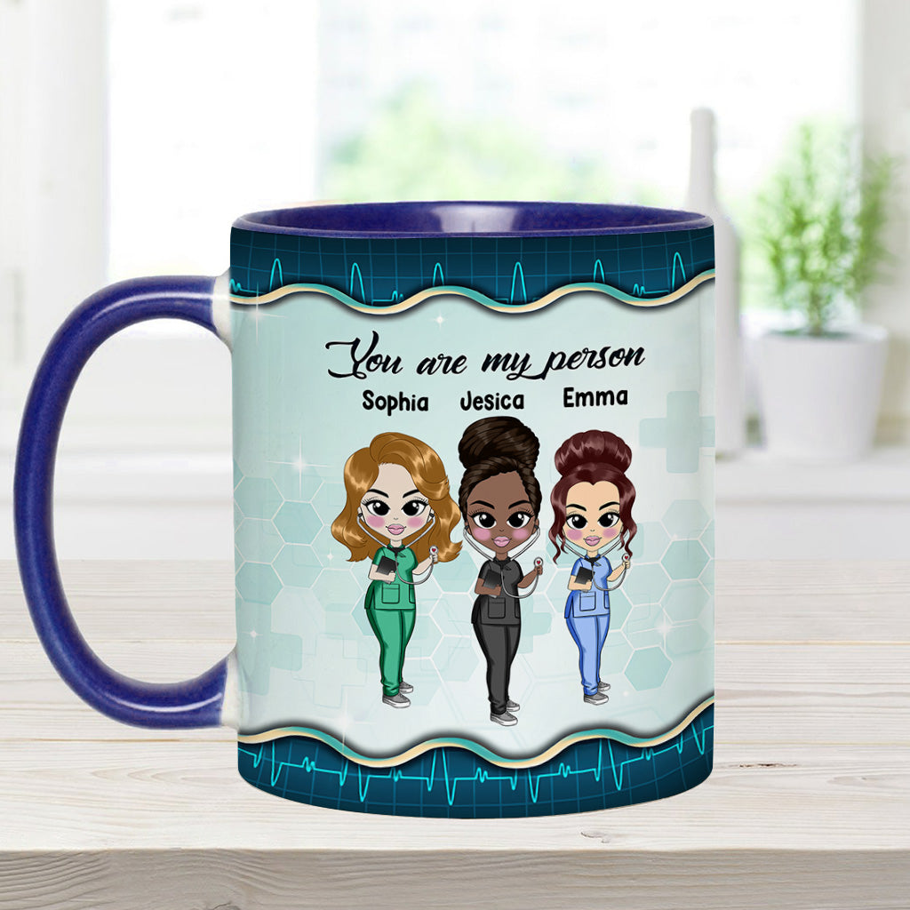 Chance Made Us Coworkers - Personalized Nurse Accent Mug