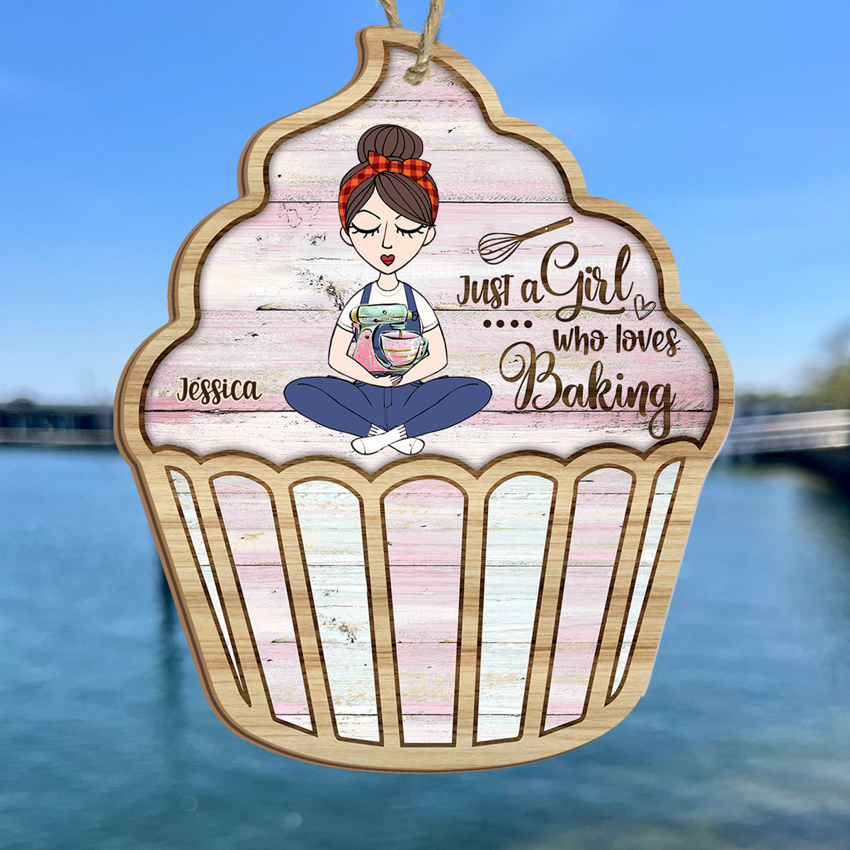 Just A Girl Who Loves Baking - Personalized Baking Suncatcher