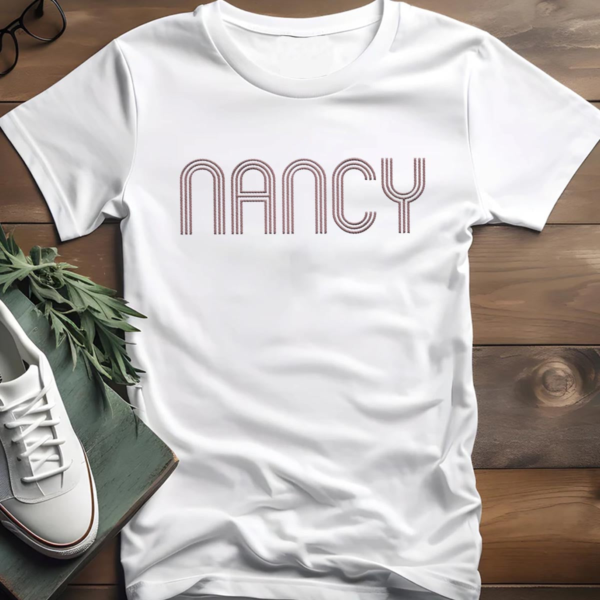 Custom Name - Personalized Bestie Embroidered T-shirt