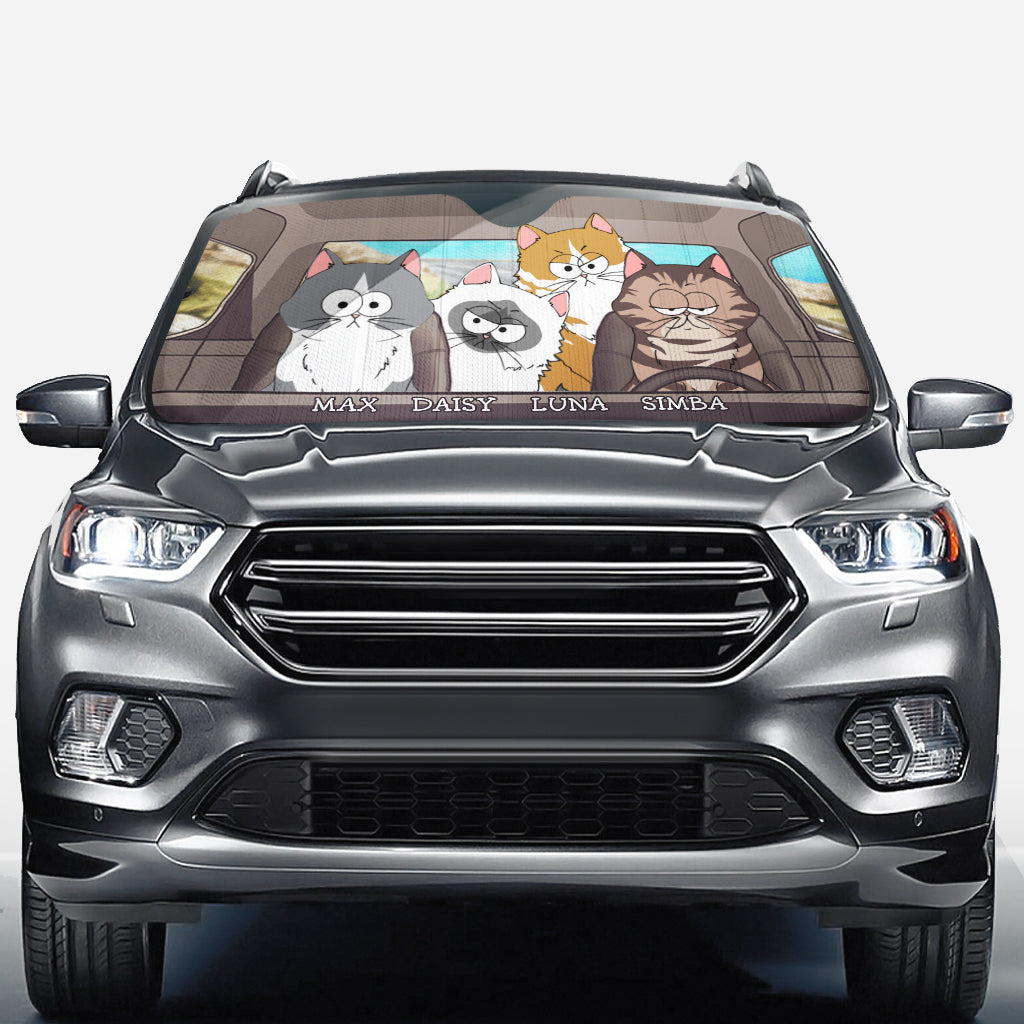 Cat's Trip - Personalized Cat Car Sunshade