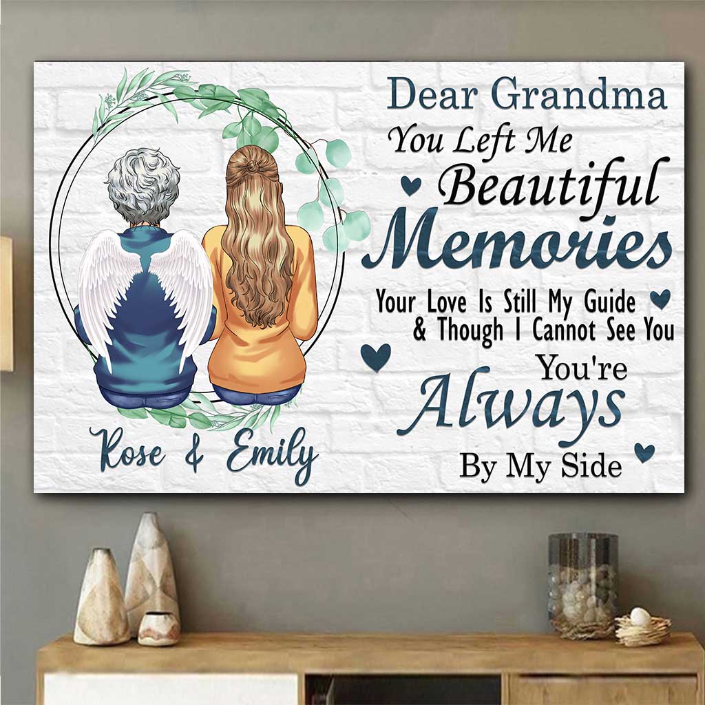 You Left Me With Beautiful Memories - Personalized Mother's day Memorial Poster