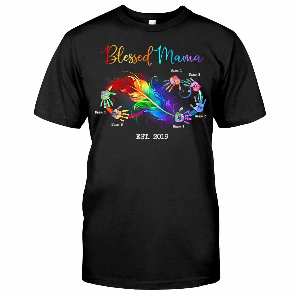 Blessed Mama - Gift for mom, grandma - Personalized T-shirt And Hoodie