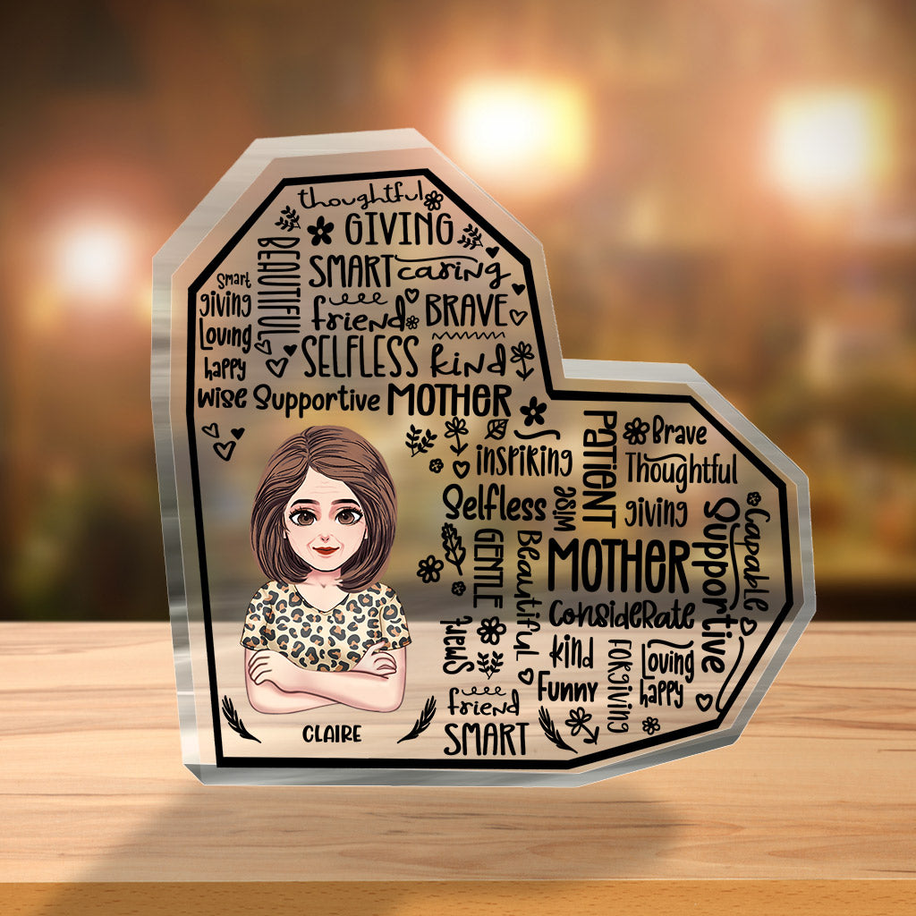 Mom You Are Beautiful - Personalized Mother's Day Mother Custom Shaped Acrylic Plaque