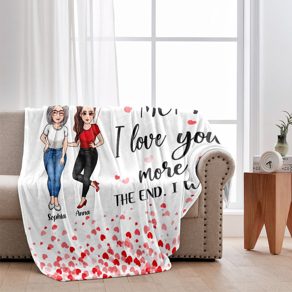 Love You More - Personalized Mother's Day Mother Blanket