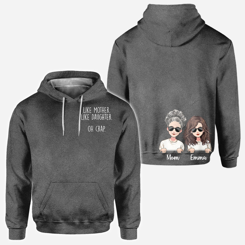 Like Mother Like Daughter - Personalized Mother's Day Mother All Over T-shirt and Hoodie