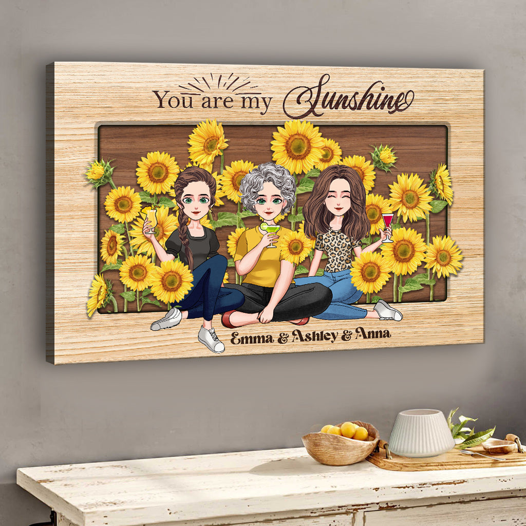 You Are My Sunshine - Personalized Mother's Day Mother Canvas And Poster