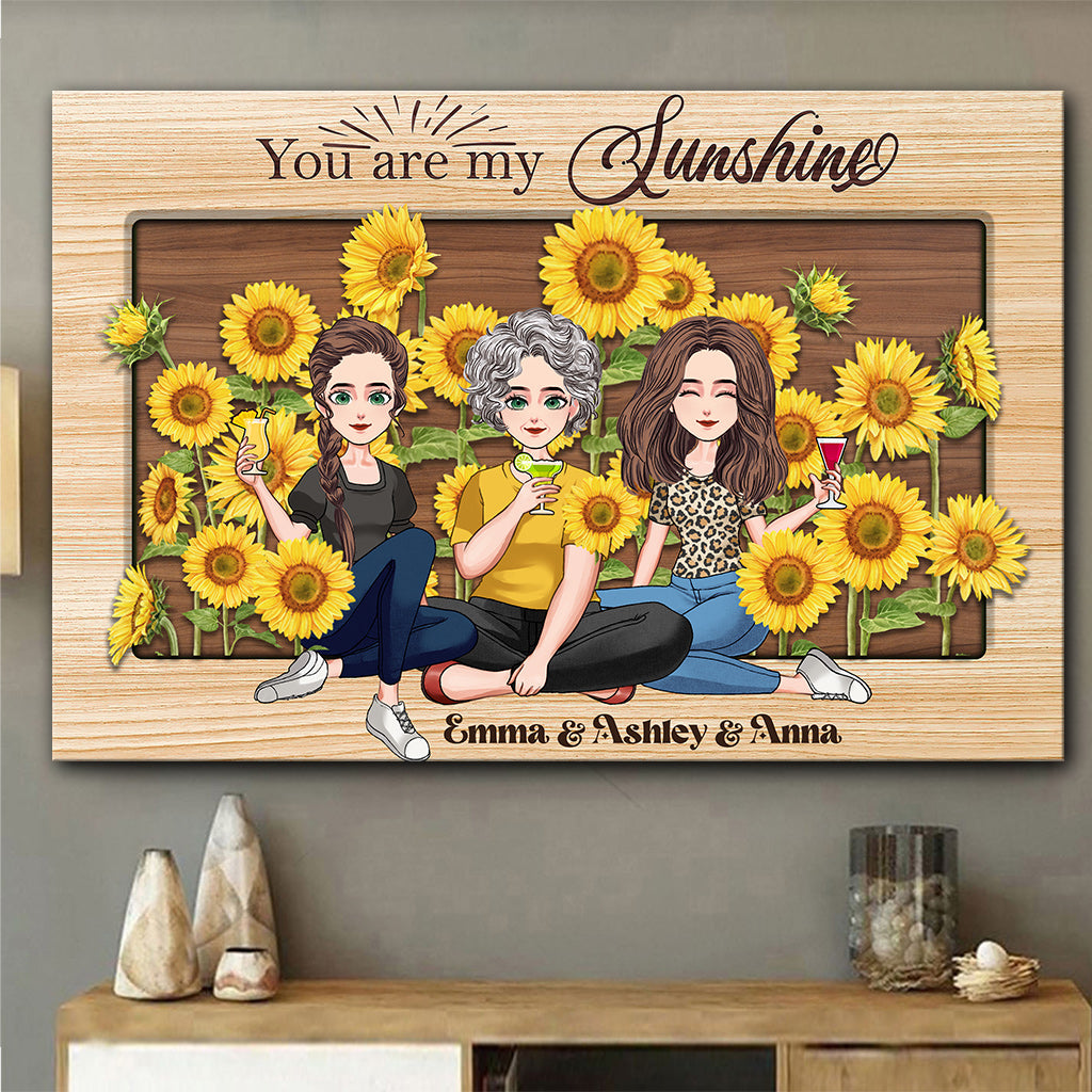 You Are My Sunshine - Personalized Mother's Day Mother Canvas And Poster