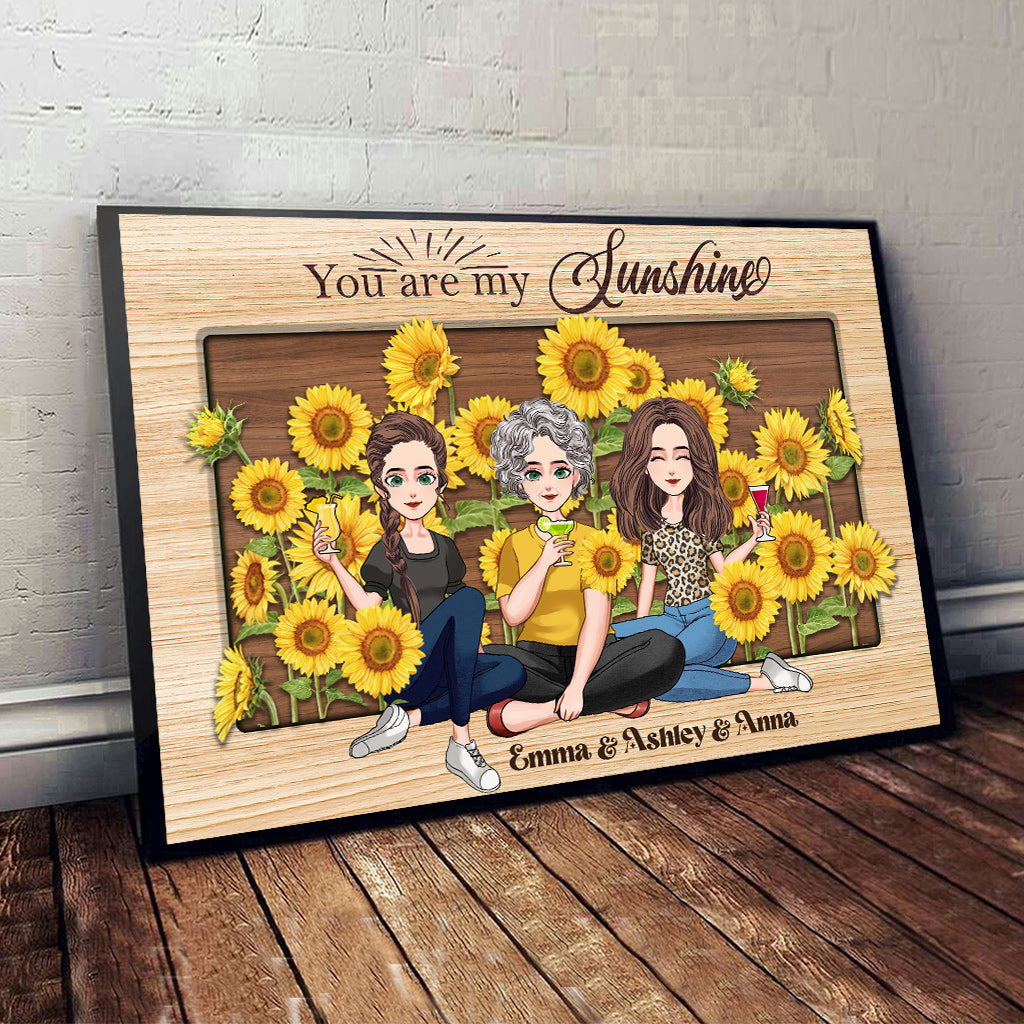 You Are My Sunshine - Personalized Mother's Day Mother Canvas And Poster