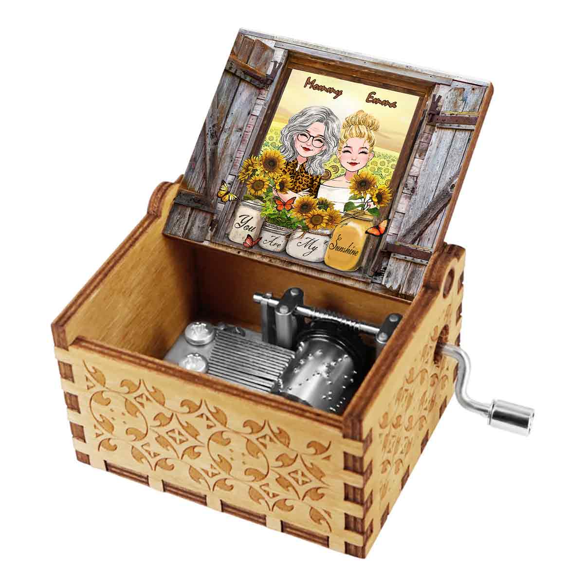 You're My Sunshine - Personalized Mother Hand Crank Music Box