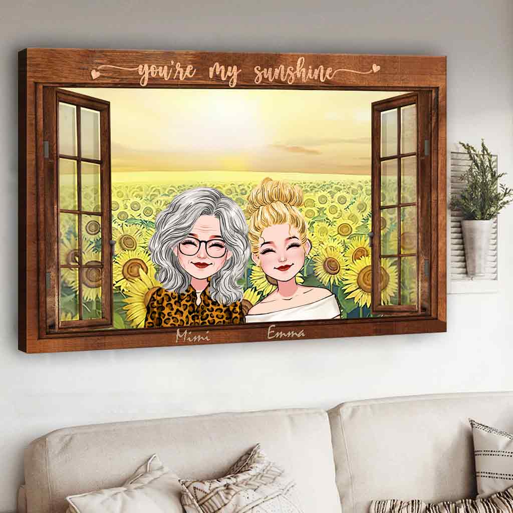 You're My Sunshine - Personalized Mother Canvas And Poster