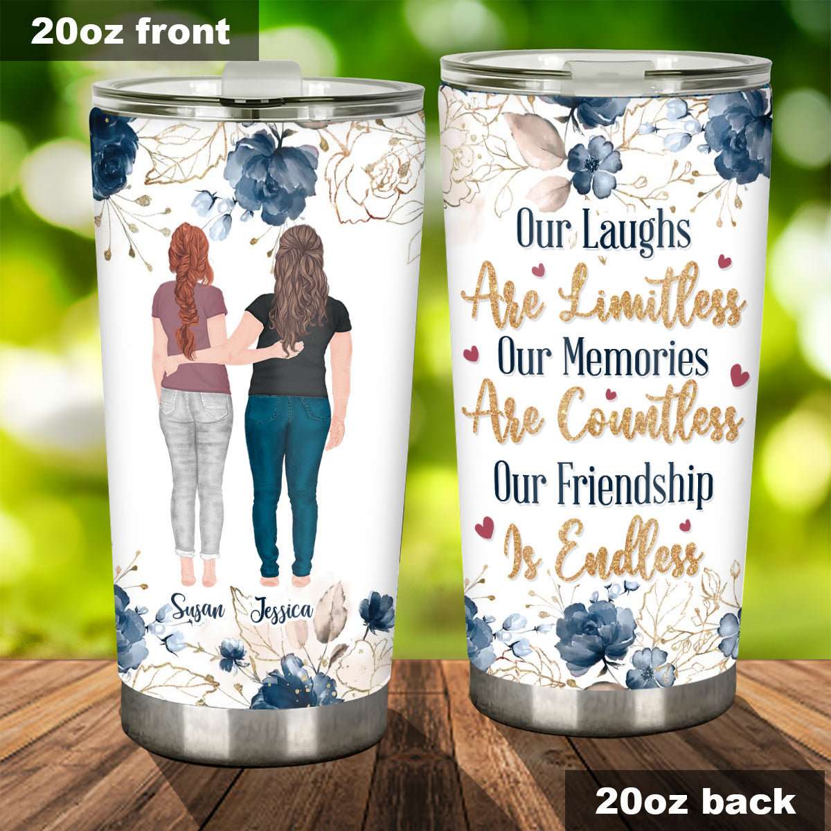 Our Laugh Are Limitless - Personalized Bestie Tumbler