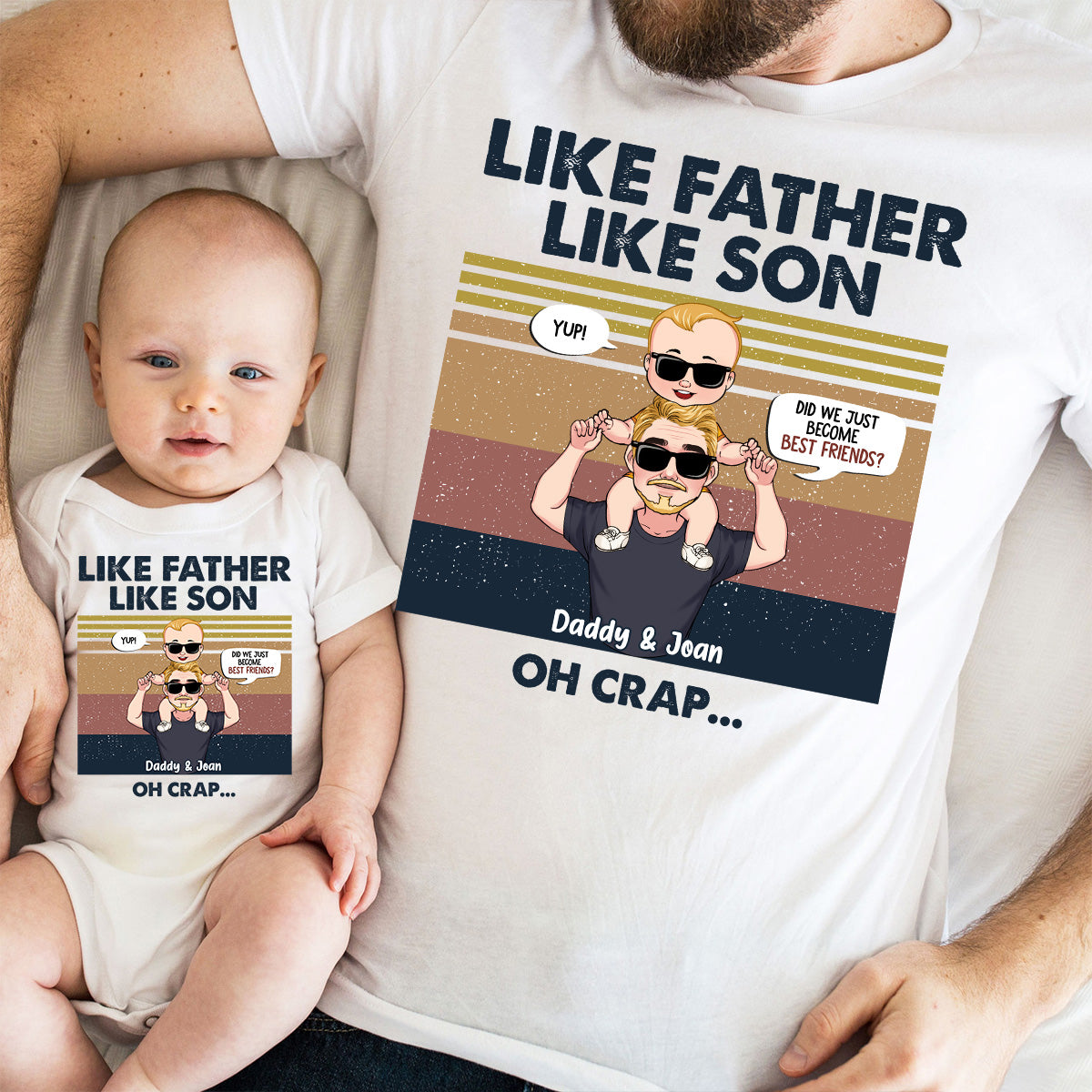 Did We Just Become Best Friends? - Gift for dad, newborn, baby/infant (0-1 year), new dad - Personalized Set