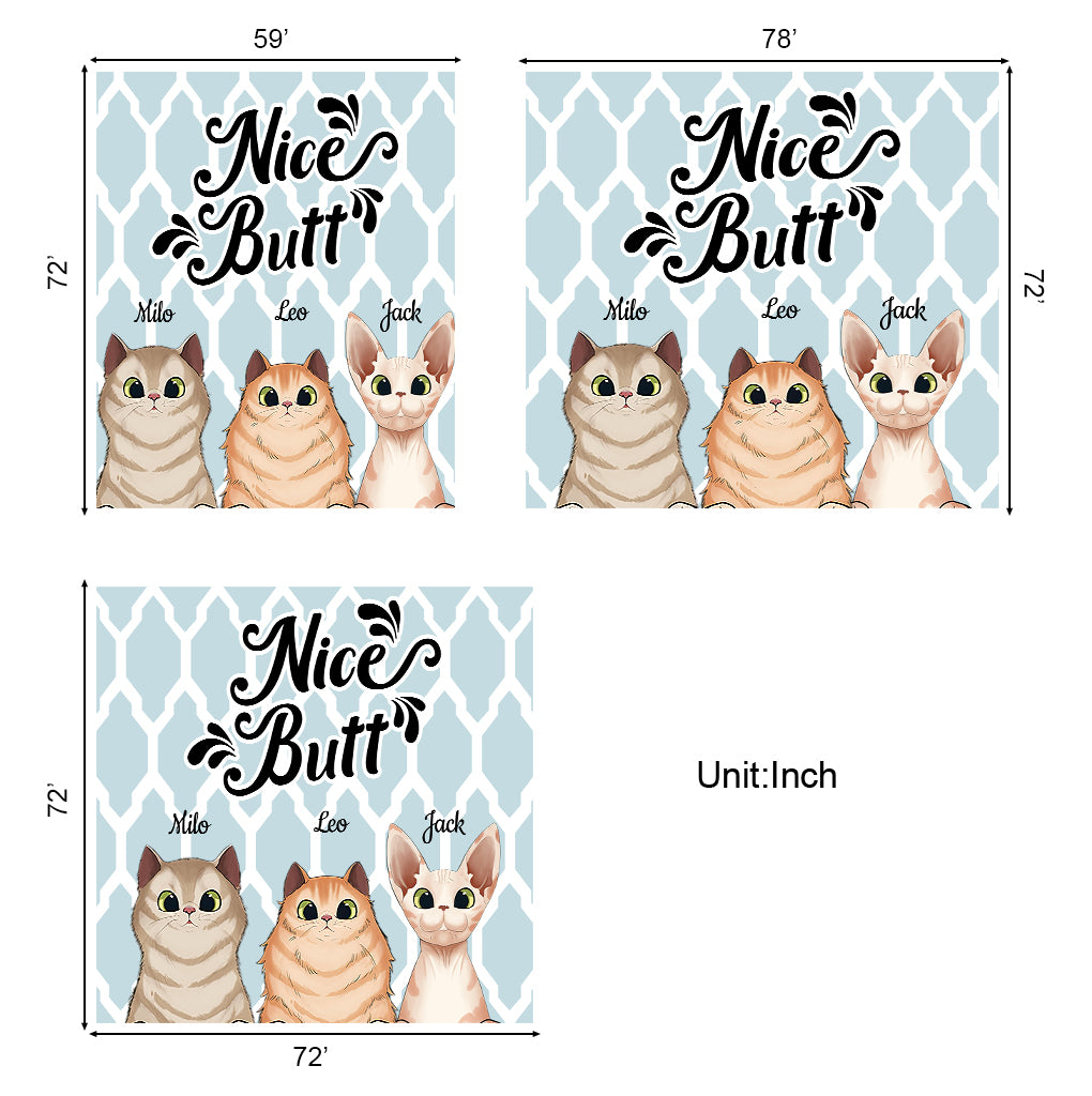 Nice butt - Dog gift for dog lover, cat lover - Personalized Shower Curtain