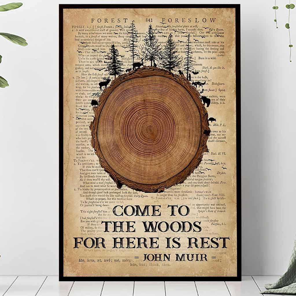 Come To The Woods - Camping Poster 112021