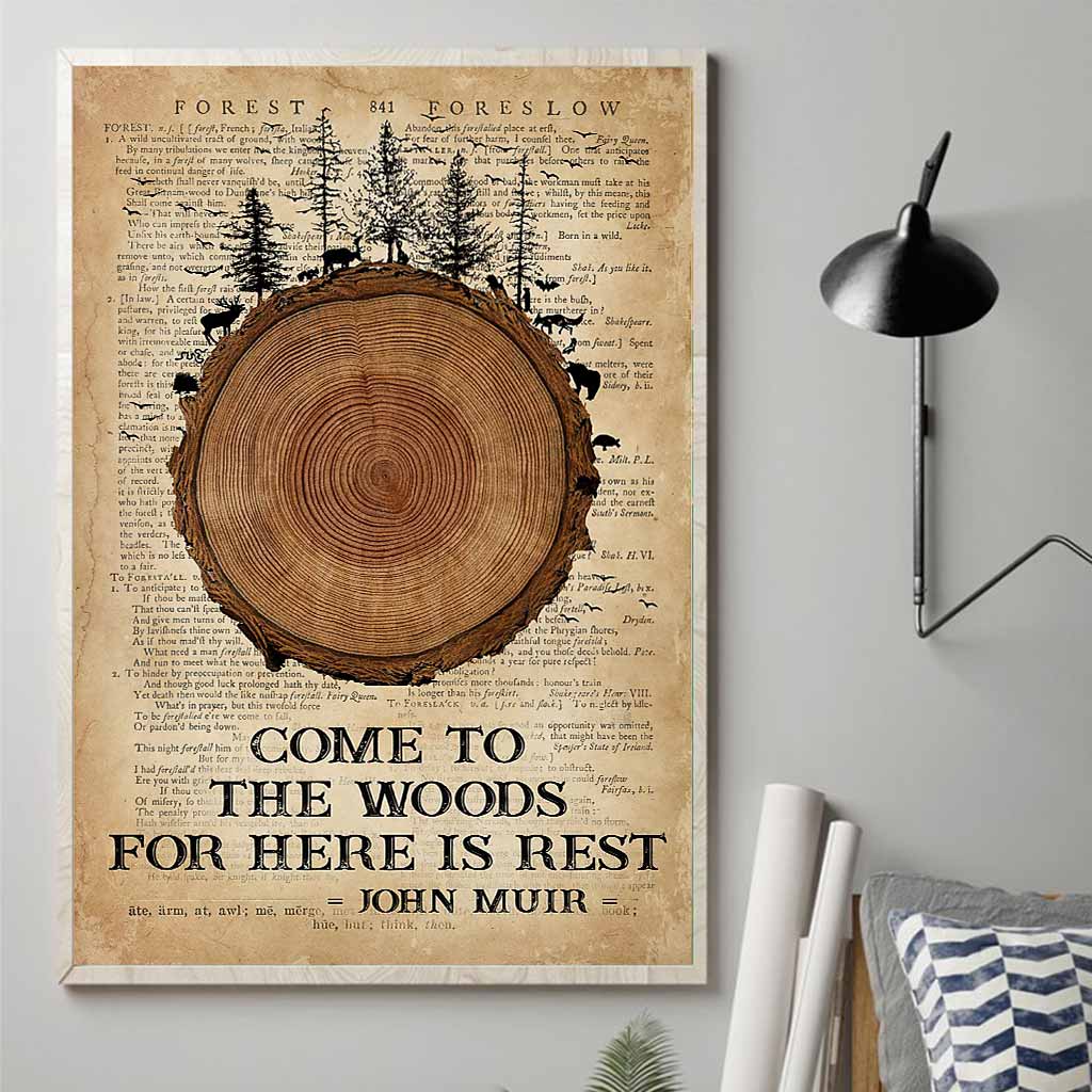 Come To The Woods - Camping Poster 112021