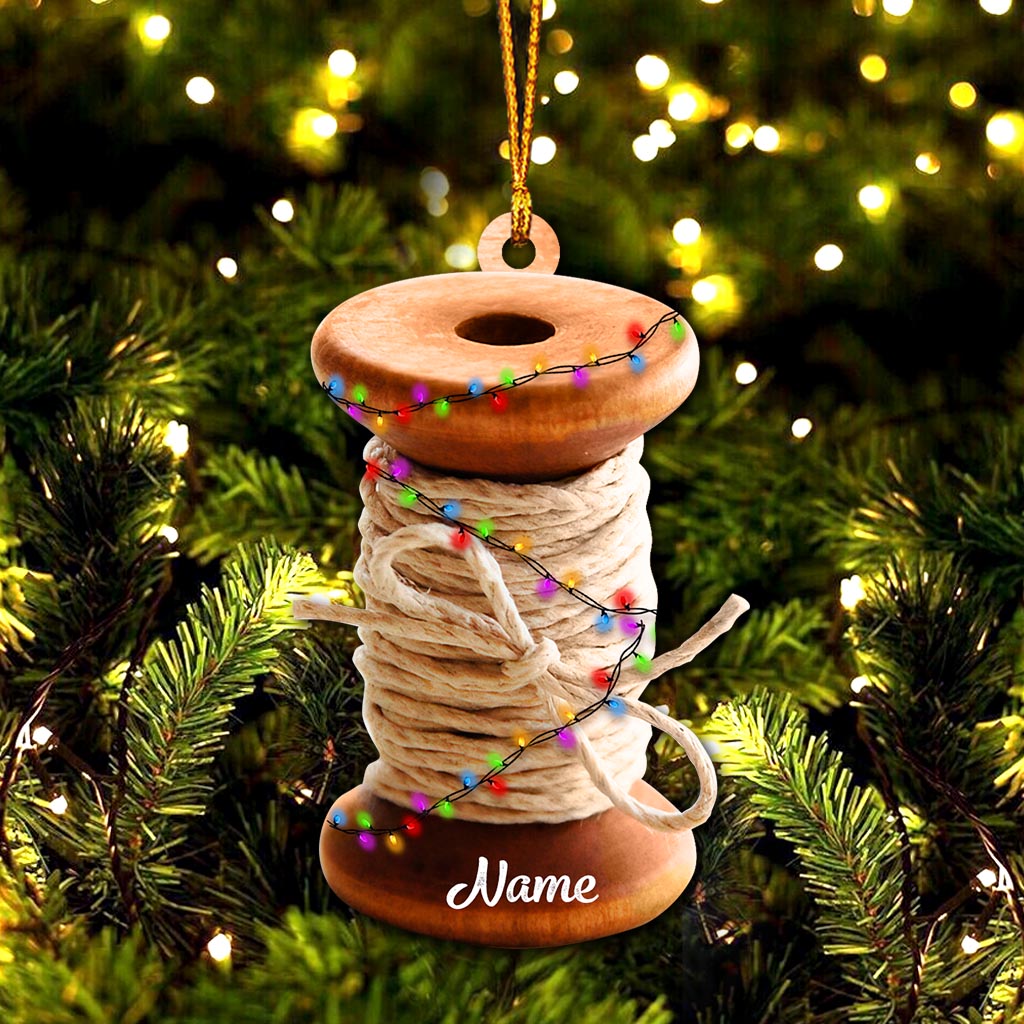 Sewing Items Collection - Personalized Christmas Sewing Ornament (Printed On Both Sides)